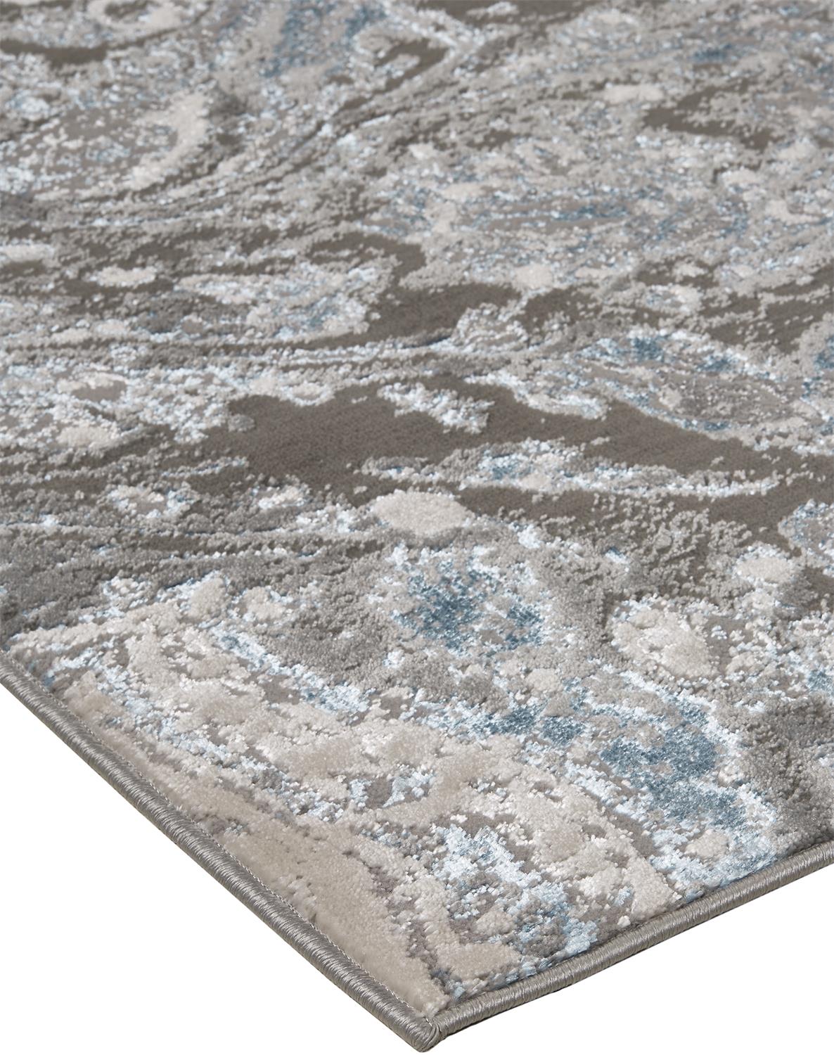 Feizy Azure Modern Watercolor 3405F Ivory/Gray/Blue Area Rug - Image 2