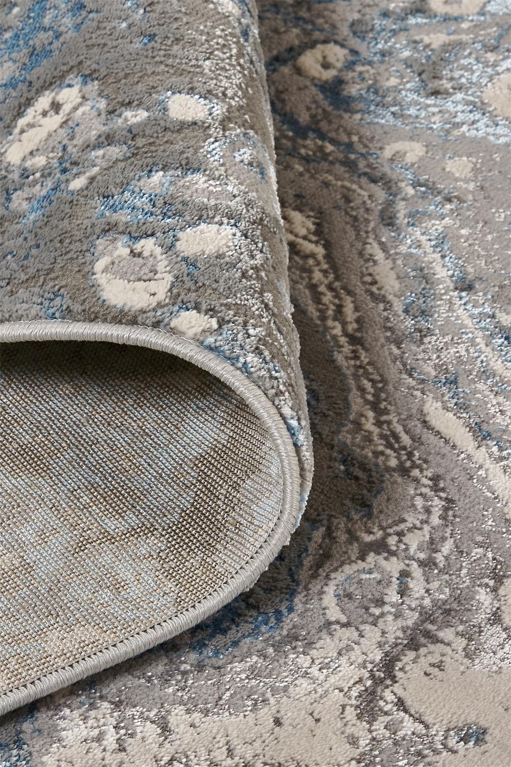Feizy Azure Modern Watercolor 3405F Ivory/Gray/Blue Area Rug - Image 5