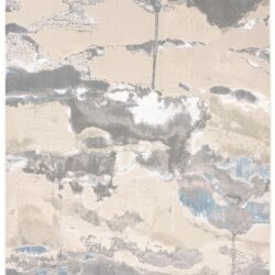 Feizy Azure Modern Watercolor 3525F Ivory/Gray/Blue Area Rug