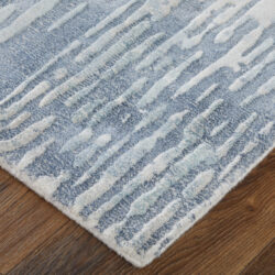 Alternative view of Feizy Braden Modern Abstract 8A49F Blue/Ivory Area Rug