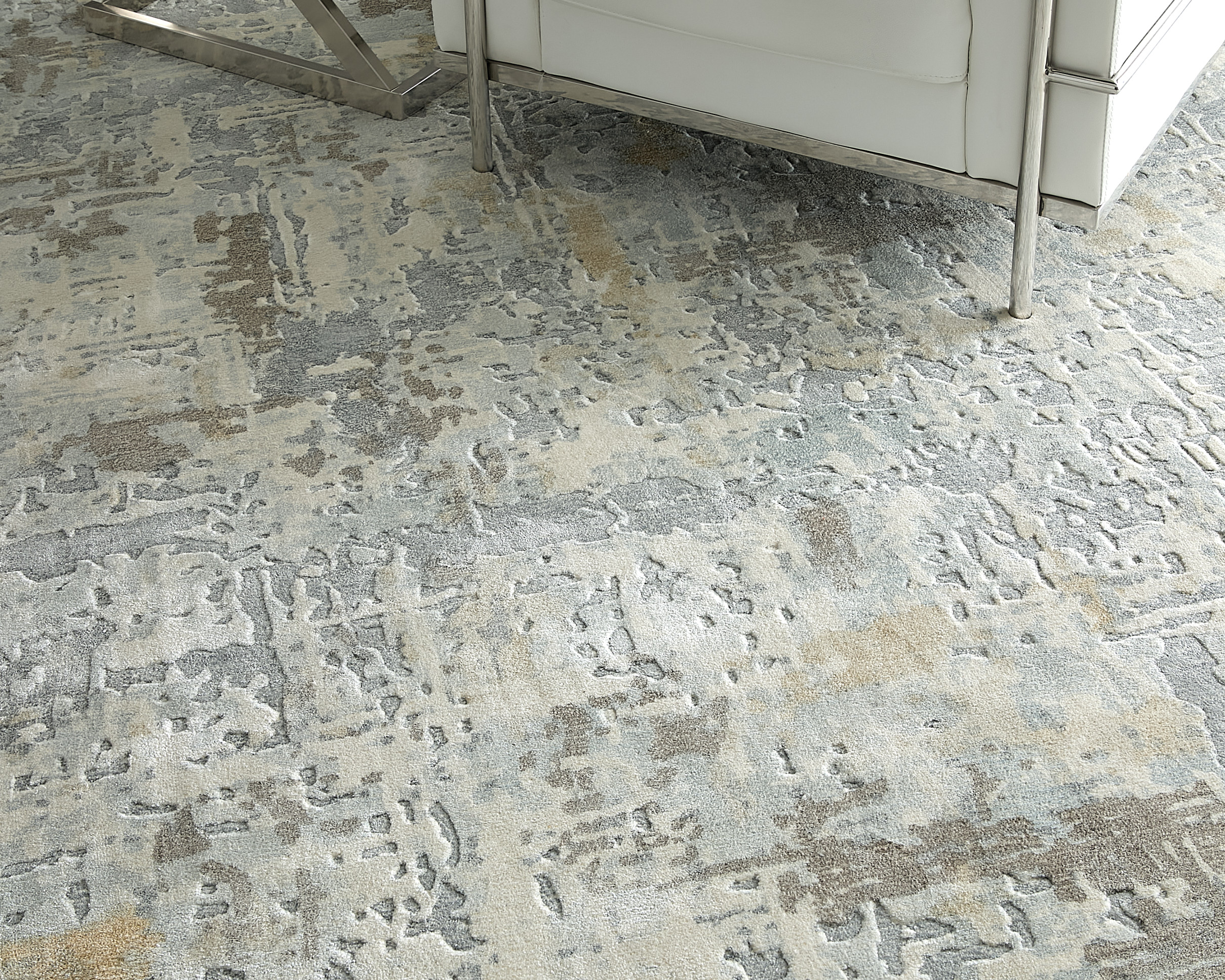 Feizy Braden Modern Abstract 8A51F Blue/Gray/Brown Area Rug - Image 7