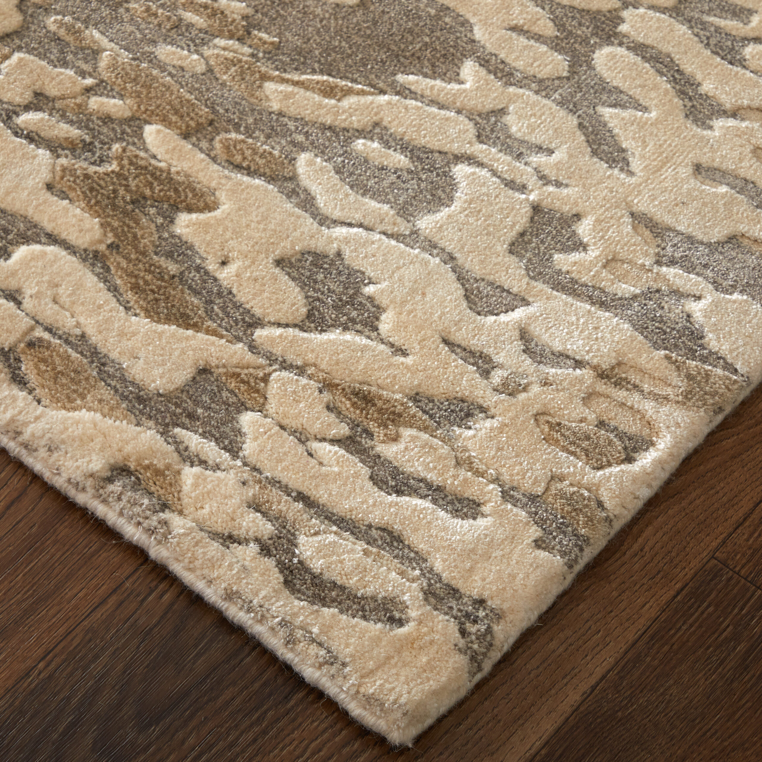 Feizy Braden Modern Abstract 8A52F Tan/Taupe Area Rug - Image 2