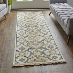 Alternative view of Feizy Beall Traditional Oriental 6712F Ivory/Gray/Taupe Area Rug
