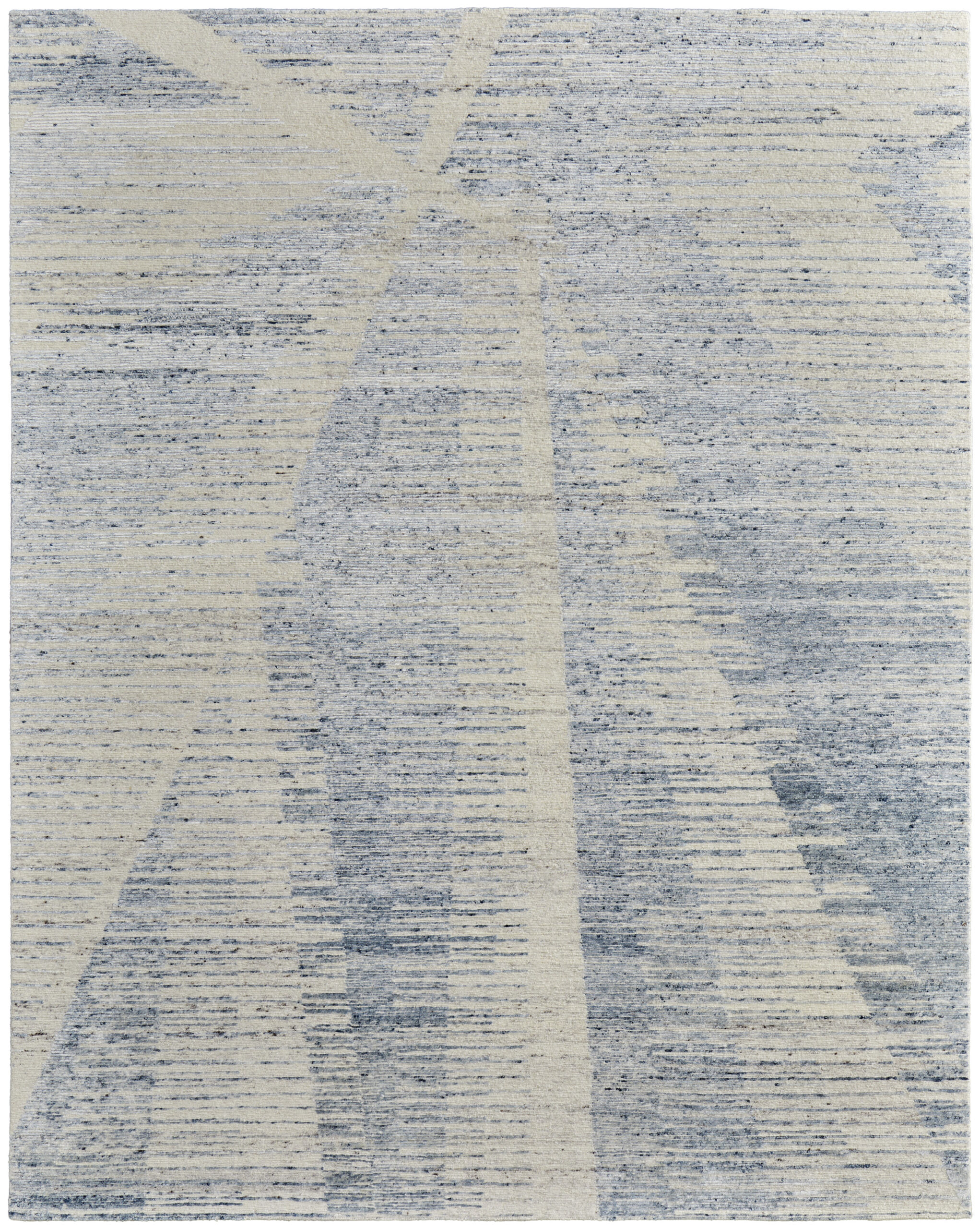 Feizy Brighton Modern Abstract 69CHF Ivory/Blue/Silver Area Rug