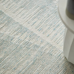 Alternative view of Feizy Brighton Modern Abstract 69CHF Blue/Ivory/Silver Area Rug