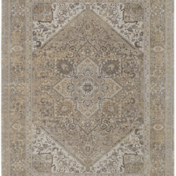 Feizy Celene Traditional Medallion 39KXF Brown/Ivory/Tan Area Rug
