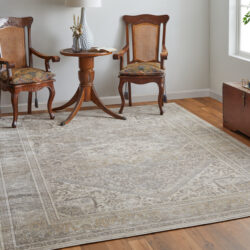 Alternative view of Feizy Celene Traditional Medallion 39KXF Tan/Brown/Ivory Area Rug