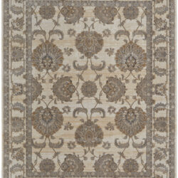 Feizy Celene Traditional Bordered 39KZF Tan/Ivory/Brown Area Rug