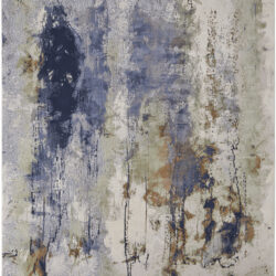 Feizy Clio Modern Abstract 39K1F Blue/Orange/Ivory Area Rug