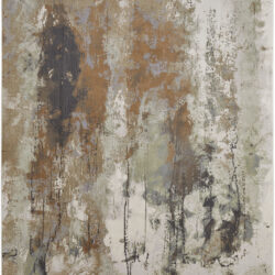 Feizy Clio Modern Abstract 39K1F Orange/Purple/Green Area Rug