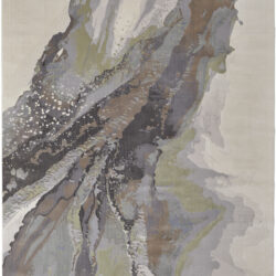 Feizy Clio Modern Abstract 39K2F Green/Purple/Ivory Area Rug