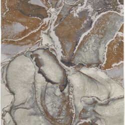 Feizy Clio Modern Abstract 39K5F Gray/Brown Area Rug