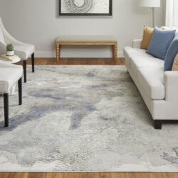 Alternative view of Feizy Clio Modern Abstract 39LVF Taupe/Brown/Black Area Rug