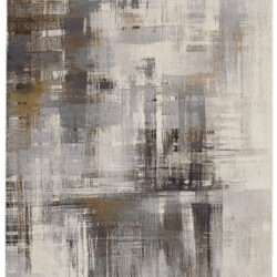 Feizy Clio Modern Abstract 39LWF Ivory/Gray/Brown Area Rug