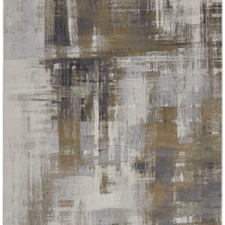 Feizy Mandana Modern Abstract 39LYF Brown/Ivory Area Rug
