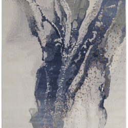 Feizy Mandana Modern Abstract 39M0F Ivory/Blue Area Rug