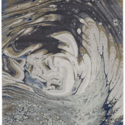 Feizy Mandana Modern Abstract 39M1F Ivory/Taupe/Blue Area Rug