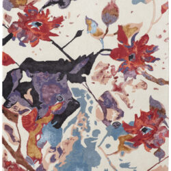 Feizy Dafney Transitional Floral & Botanical 8863F Red/Blue/Purple Area Rug