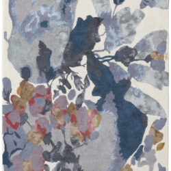 Feizy Dafney Transitional Floral & Botanical 8869F Blue/Gray/Pink Area Rug