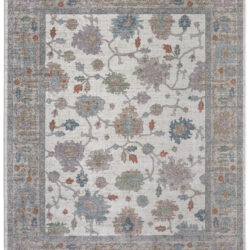 Feizy Dartmouth Transitional Floral & Botanical 39QJF Ivory/Brown/Blue Area Rug