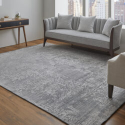 Alternative view of Feizy Eastfield Modern Abstract 6989F Gray Area Rug