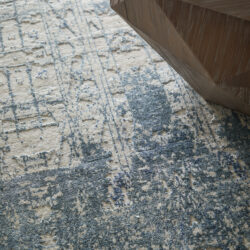 Alternative view of Feizy Eastfield Modern Abstract 69AEF Blue/Ivory Area Rug