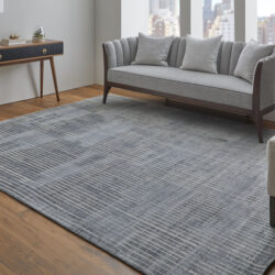 Alternative view of Feizy Eastfield Modern Abstract 69AHF Blue/Ivory/Gray Area Rug