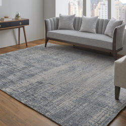 Alternative view of Feizy Eastfield Modern Abstract 69AIF Blue/Ivory/Gray Area Rug