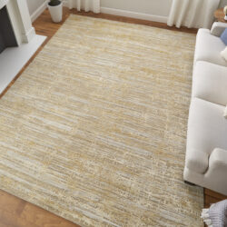 Alternative view of Feizy Eastfield Modern Abstract 69FQF Yellow/Ivory/Gold Area Rug