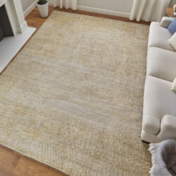 Alternative view of Feizy Eastfield Modern Abstract 69FRF Yellow/Ivory/Gold Area Rug