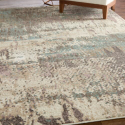 Alternative view of Feizy Eden Modern Abstract 39QRF Ivory/Blue/Purple Area Rug