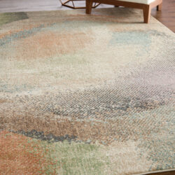 Alternative view of Feizy Eden Modern Abstract 39QTF Brown/Tan/Blue Area Rug
