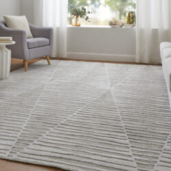 Alternative view of Feizy Elias Modern Geometric 69FVF Ivory/Tan Area Rug