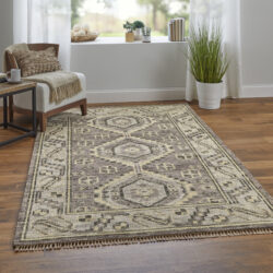 Alternative view of Feizy Fillmore Traditional Diamond 6943F Brown/Gray Area Rug