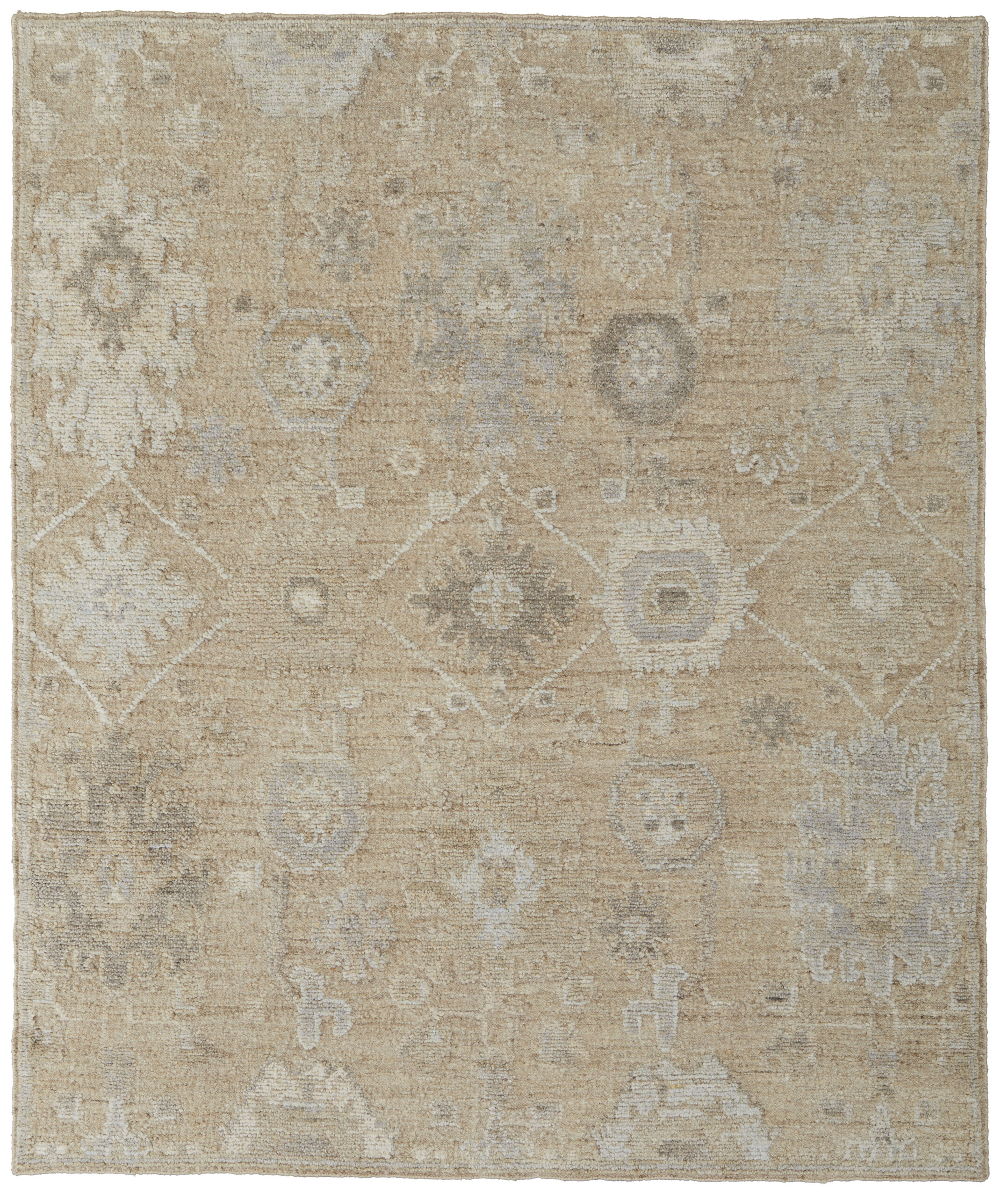 Feizy Grafton Transitional Floral & Botanical 69F8F Tan/Gray/Ivory Area Rug