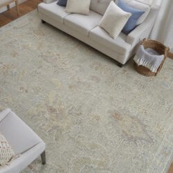 Alternative view of Feizy Grafton Transitional Floral & Botanical 69FNF Gray/Green/Blue Area Rug