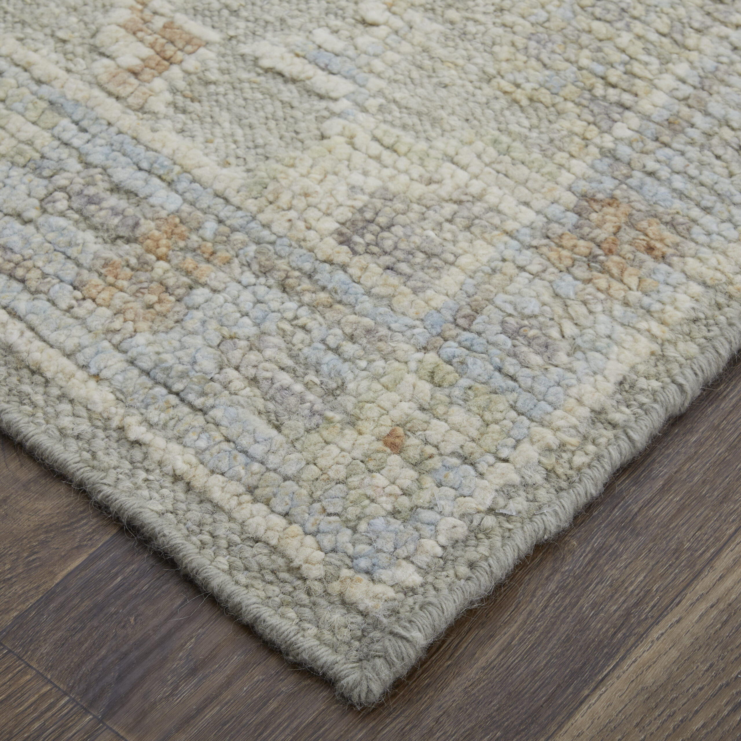 Feizy Grafton Transitional Floral & Botanical 69FNF Gray/Green/Blue Area Rug - Image 3