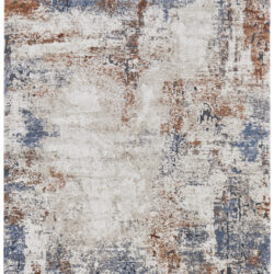 Feizy Gilmore Modern Distressed 39MNF Ivory/Blue/Taupe Area Rug