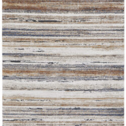 Feizy Gilmore Modern Stripes 39MQF Ivory/Orange/Gray Area Rug