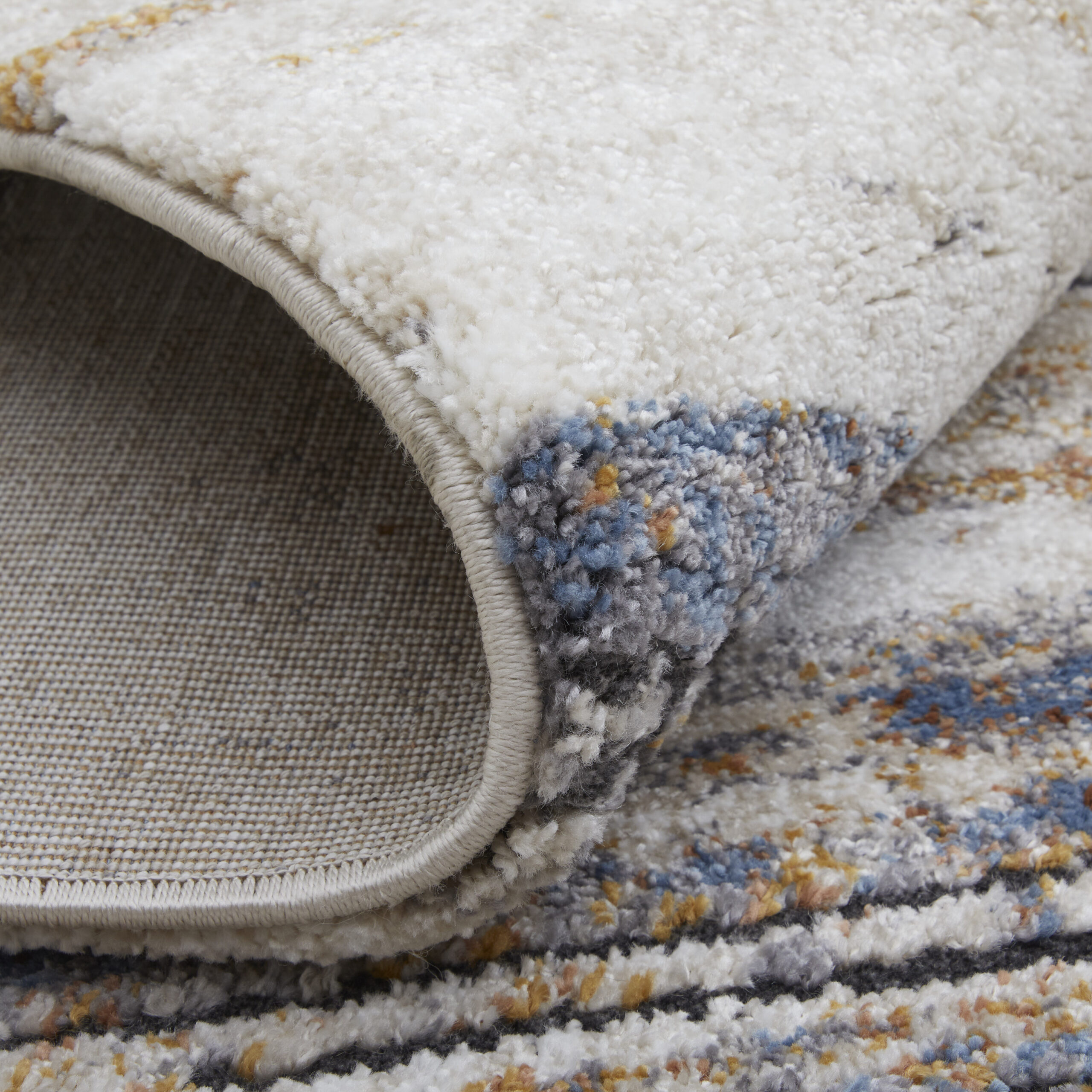 Feizy Gilmore Modern Stripes 39MQF Ivory/Orange/Gray Area Rug - Image 10