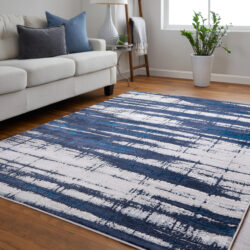 Alternative view of Feizy Indio Modern Abstract 39GZF Ivory/Blue/Gray Area Rug