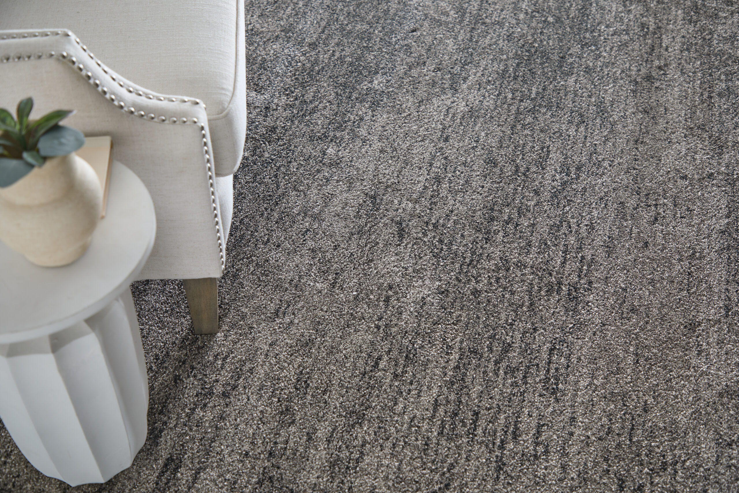 Feizy Jameson Modern Distressed 39R8F Gray/Black Area Rug - Image 2