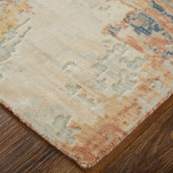 Alternative view of Feizy Jaxson Modern Abstract 39PWF Gray/Orange/Ivory Area Rug