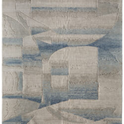 Feizy Jaxson Modern Abstract 39PXF Blue/Ivory/Gray Area Rug