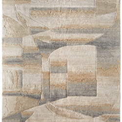 Feizy Jaxson Modern Abstract 39PXF Tan/Brown/Gray Area Rug