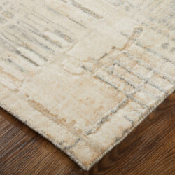 Alternative view of Feizy Jaxson Modern Abstract 39PZF Ivory/Tan/Gray Area Rug