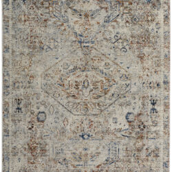 Feizy Kaia Transitional Medallion 39GJF Tan/Orange/Red Area Rug