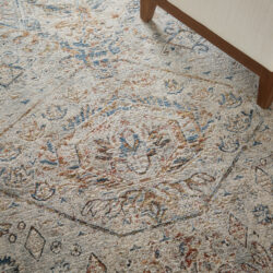 Alternative view of Feizy Kaia Transitional Medallion 39GJF Tan/Orange/Red Area Rug