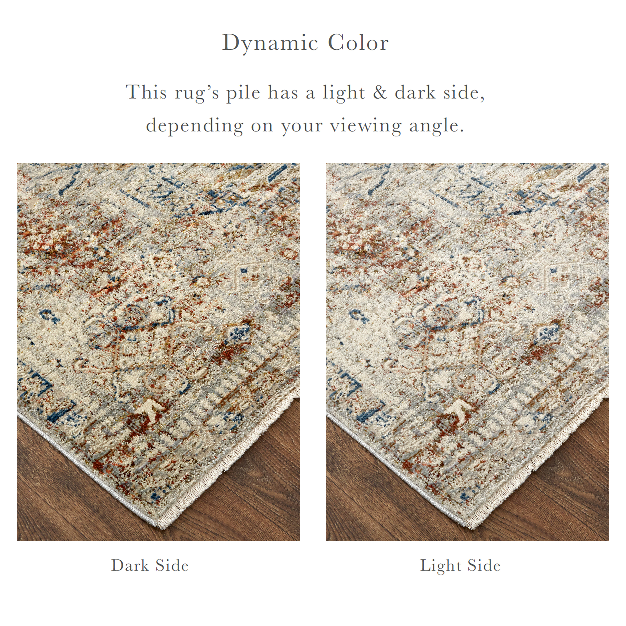 Feizy Kaia Transitional Medallion 39GJF Tan/Orange/Red Area Rug - Image 3