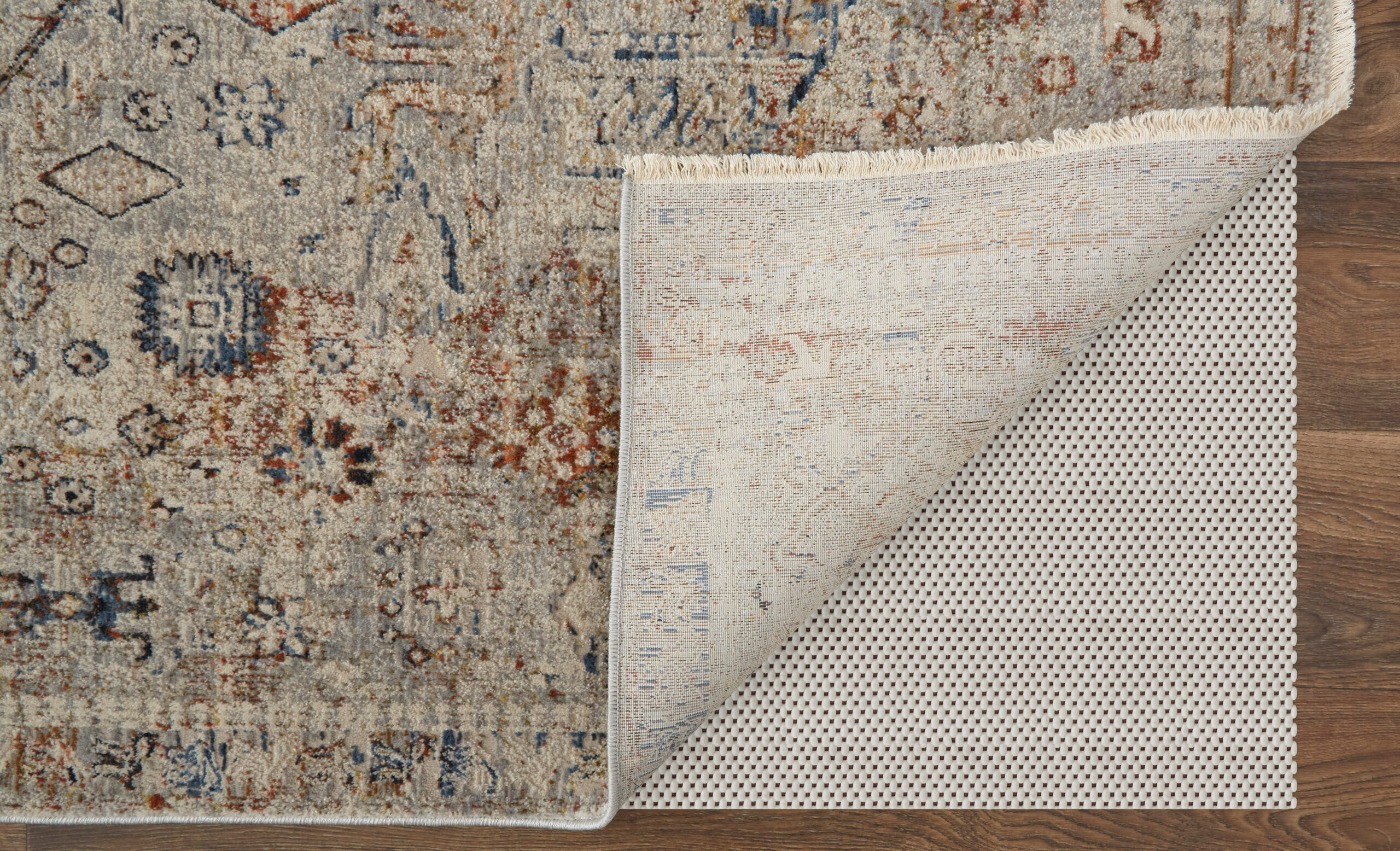 Feizy Kaia Transitional Medallion 39GJF Tan/Orange/Red Area Rug - Image 6